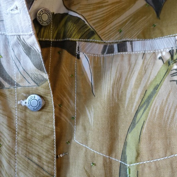 Chico's Design embellished beaded floral jacket 0 2 XS - Picture 14 of 15